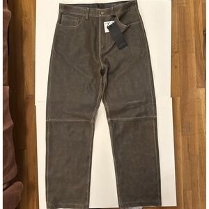 Zara Man Men's 100% Leather Pants Size 31 NWT